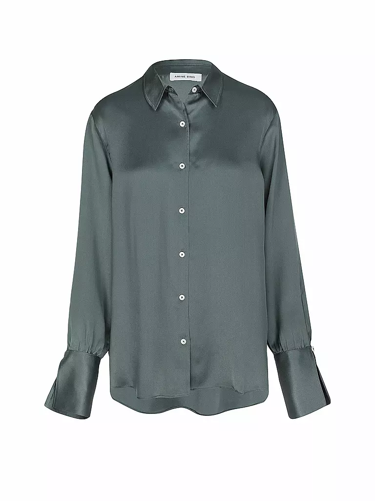 ANINE BING Seidenbluse MONICA dunkelgrün