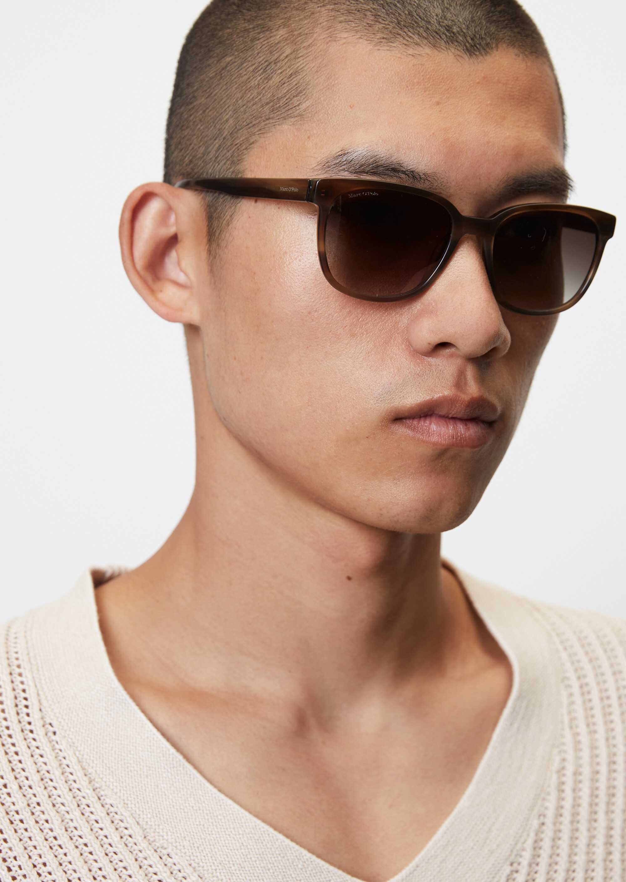 Herren-Sonnenbrille mit stabilem Acetat-Rahmen
