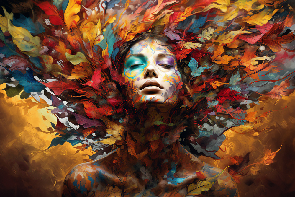 Akustikbild DREAM OF LEAVES 100x105cm, 7kg