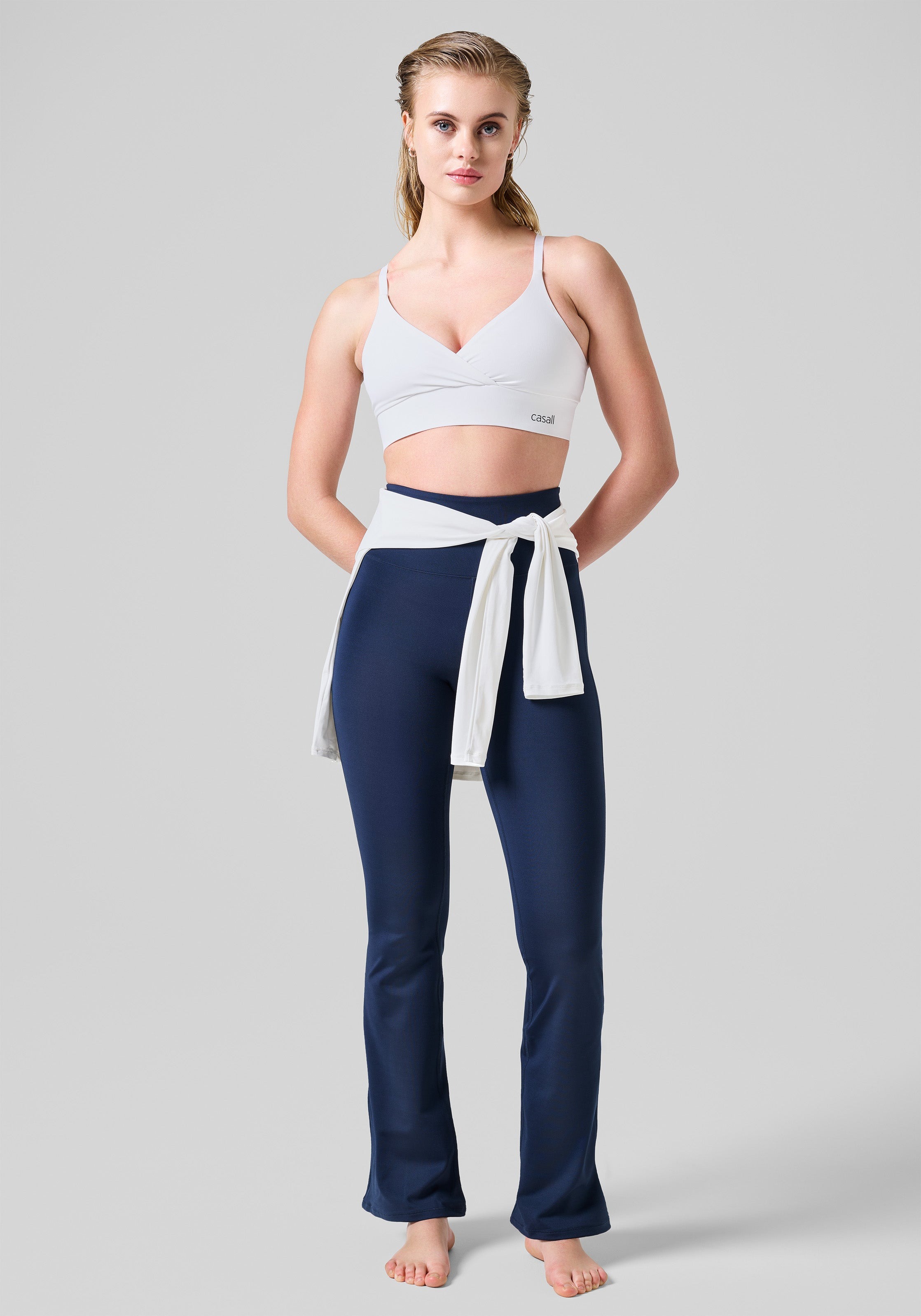 Flare High Waist Pant Dame Core Blue