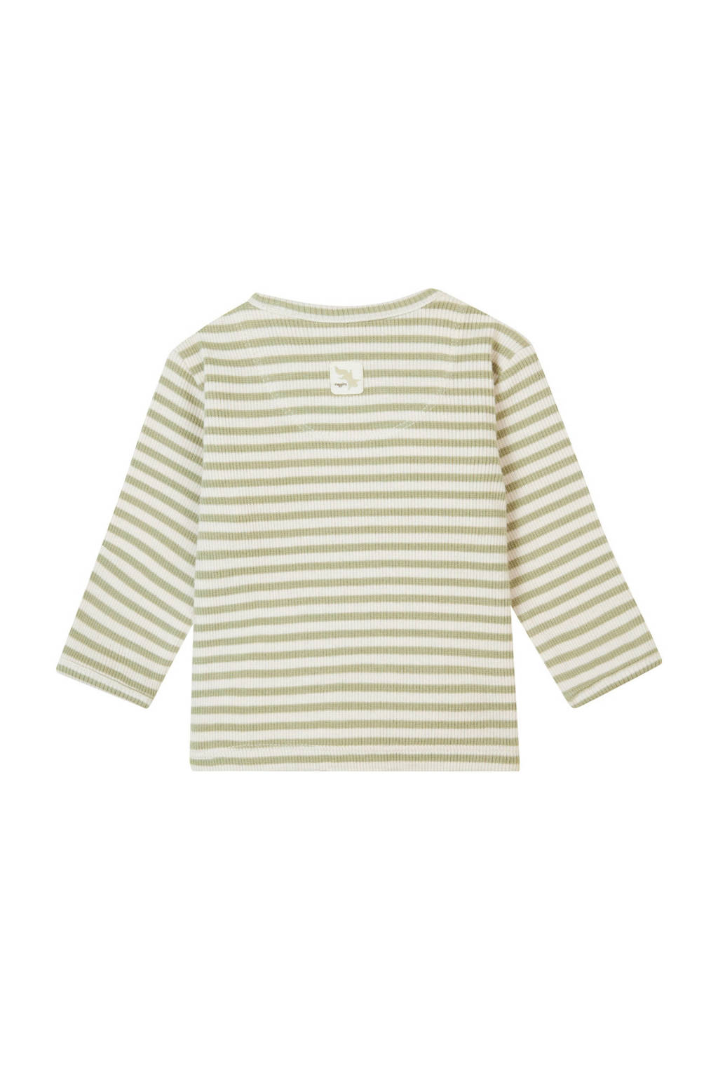 Noppies baby gestreepte longsleeve groen/wit