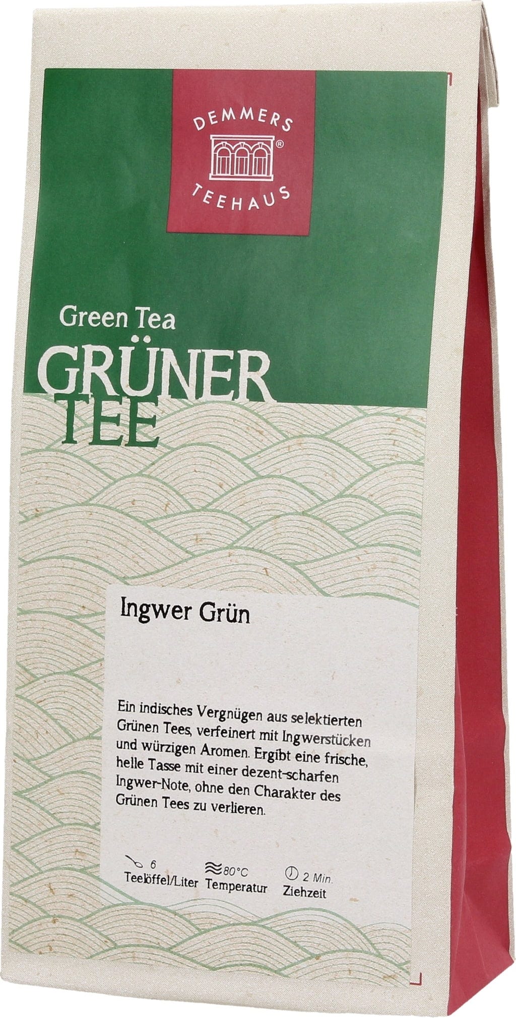 DEMMERS TEEHAUS  Grüntee Ingwer Grün, 100 g