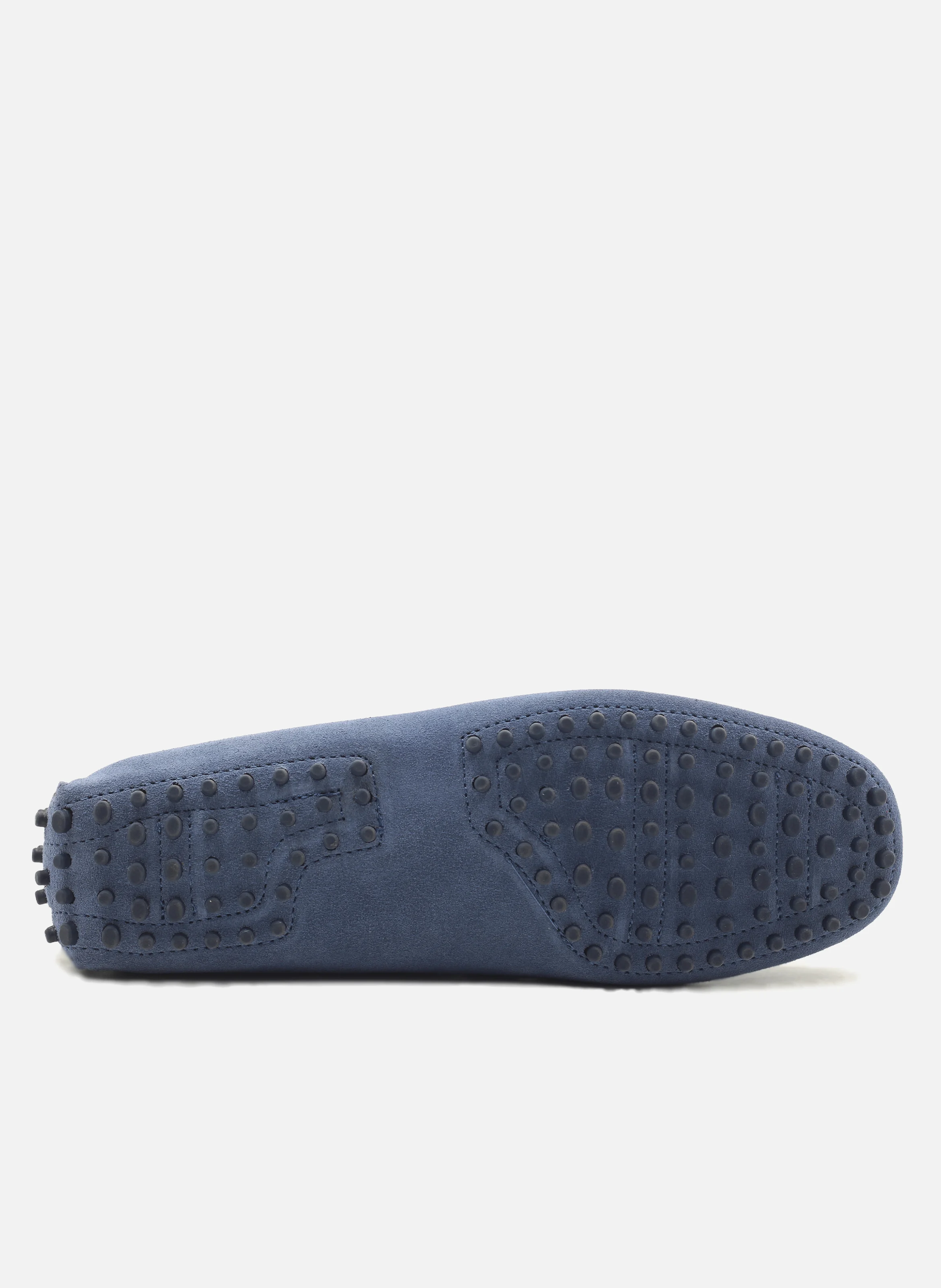 Mocassins picots doublés cuir daim | Bleu