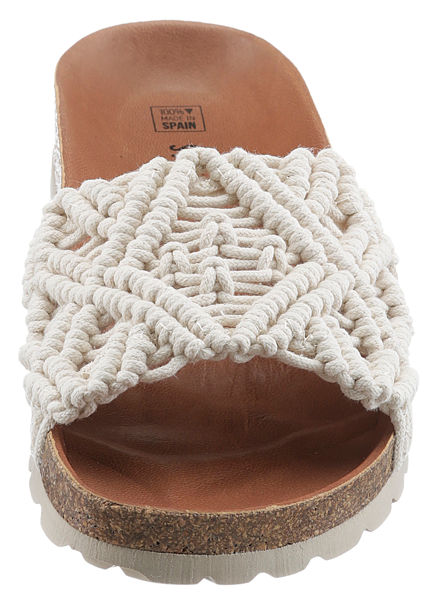 VERBENAS Pantoffel »Raga Knots Digital«  , Sommerschuh, Schlappen, Hausschuh in gehäkeltem Look