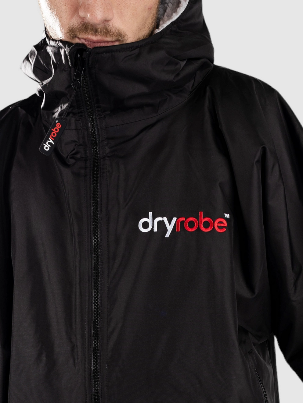 Dryrobe Advance Adults Small Long Sleeve Surf Poncho blk/grey