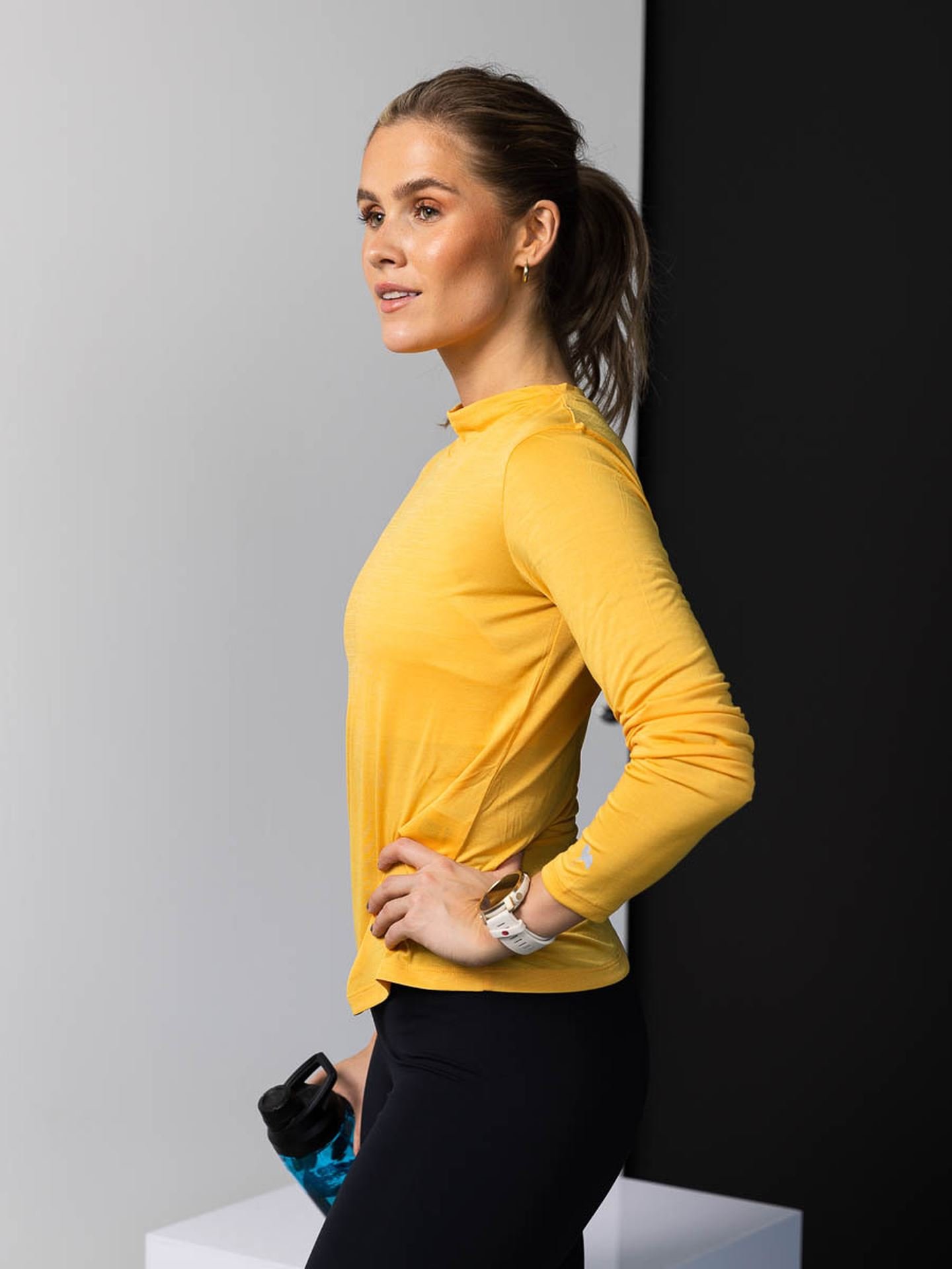 Mock Neck Run Long Sleeve Top