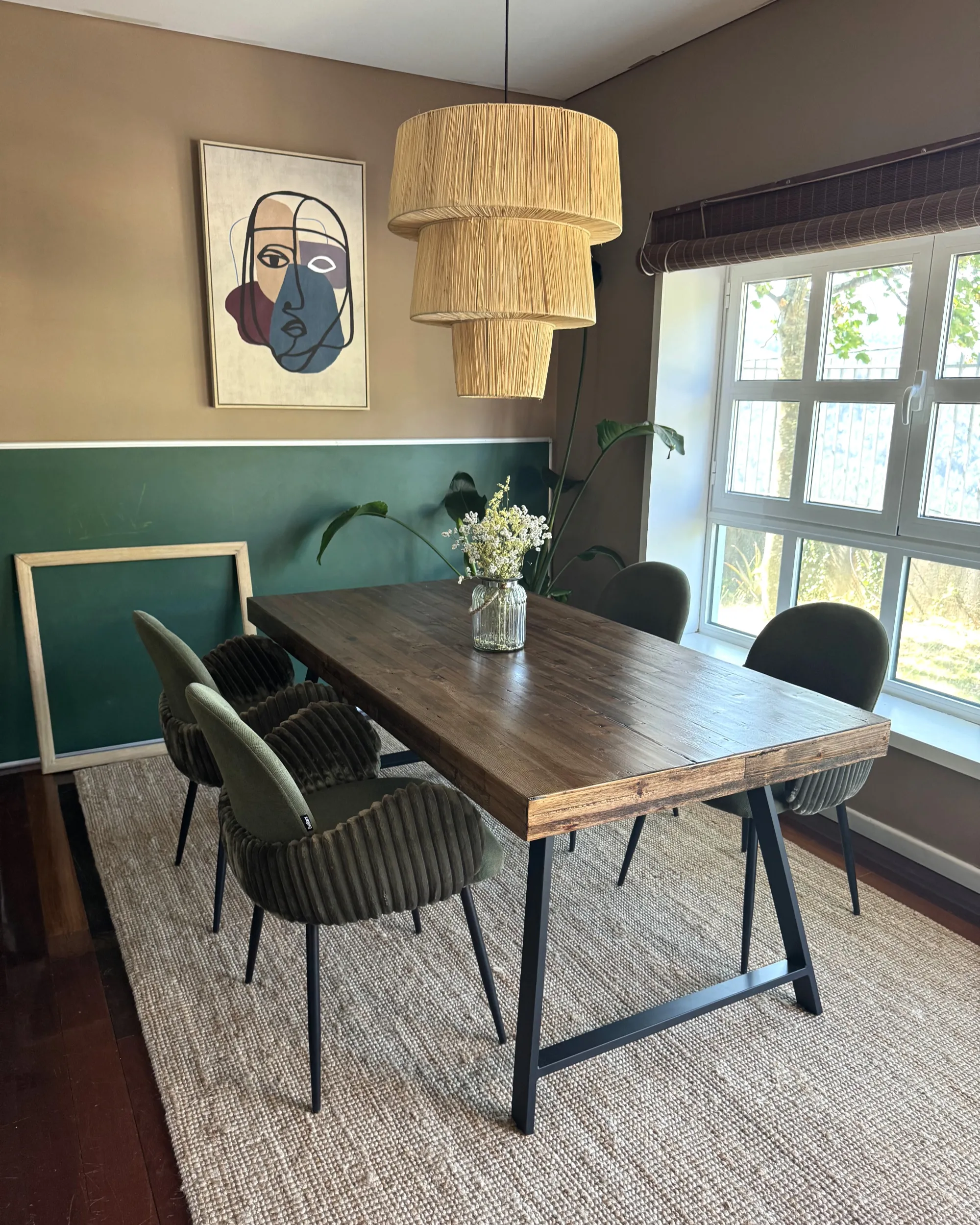 Eettafel WARTON Donkerbruin 90 cm Dennenhout 180 cm
