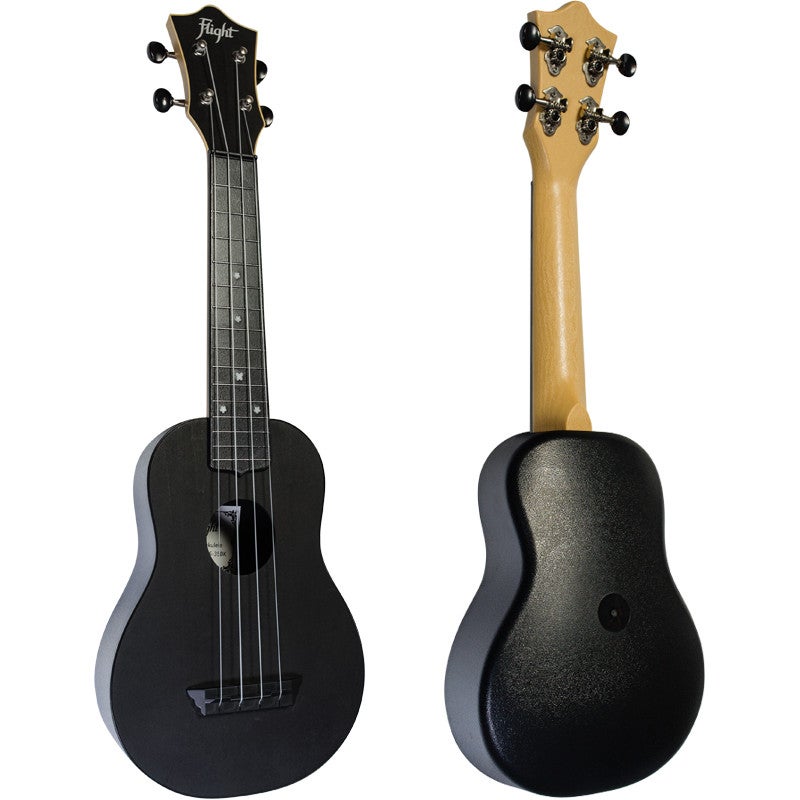 Flight Travel Series TUS35 Black sopraan ukelele met gigbag