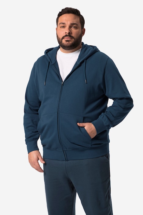 Men+ Hoodiejacke, Kapuze, Kängurutasche, bis 84/86