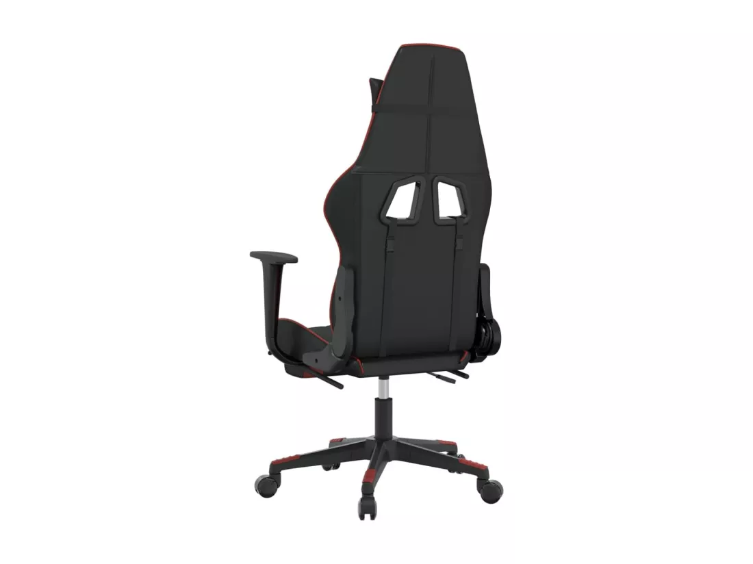 Chaise de jeu de massage repose-pied Noir&Bordeaux Similicuir