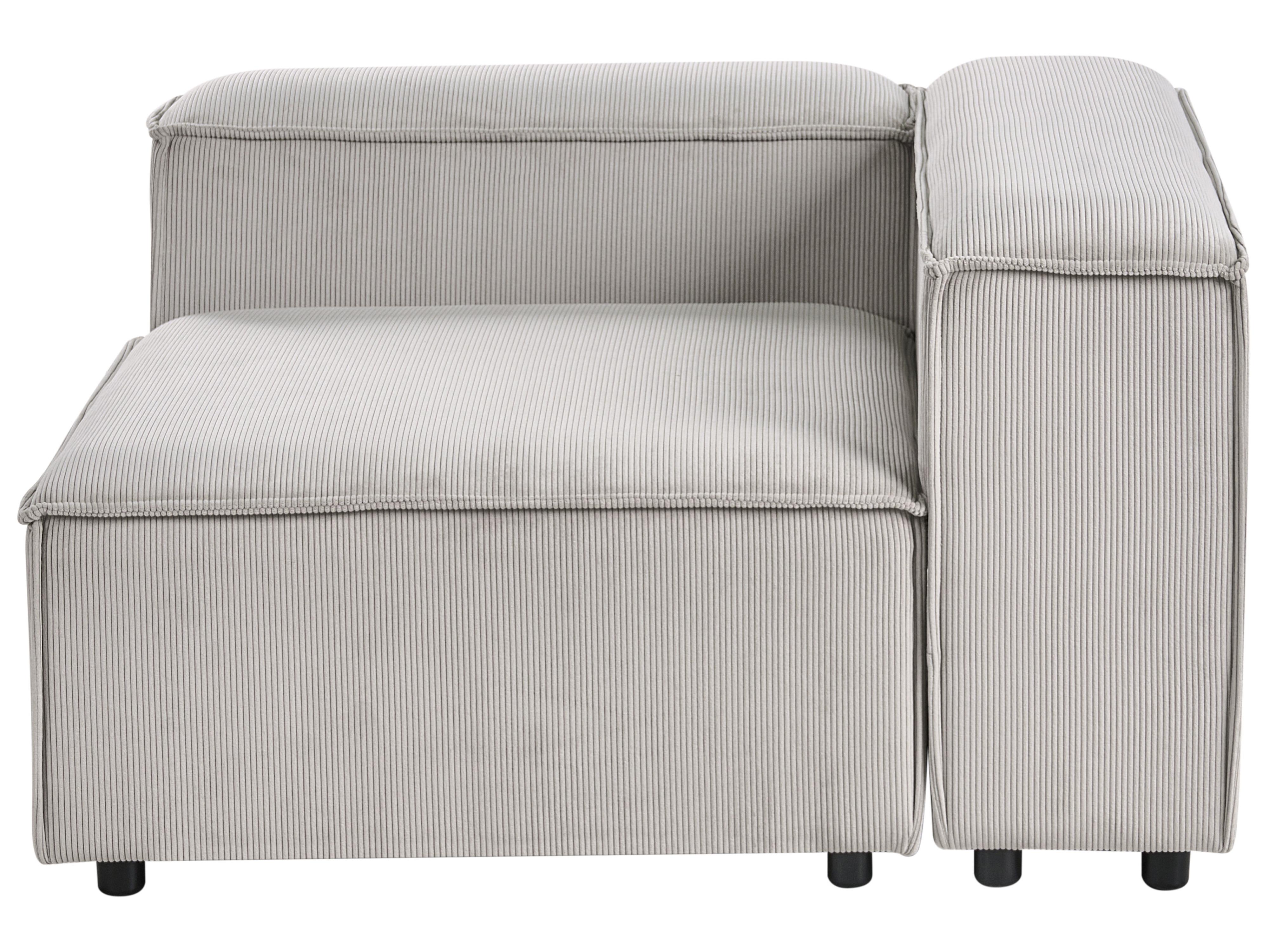 Modulaire hoekbank 4-zits ARDAL Corduroy Taupe rechtszijdig