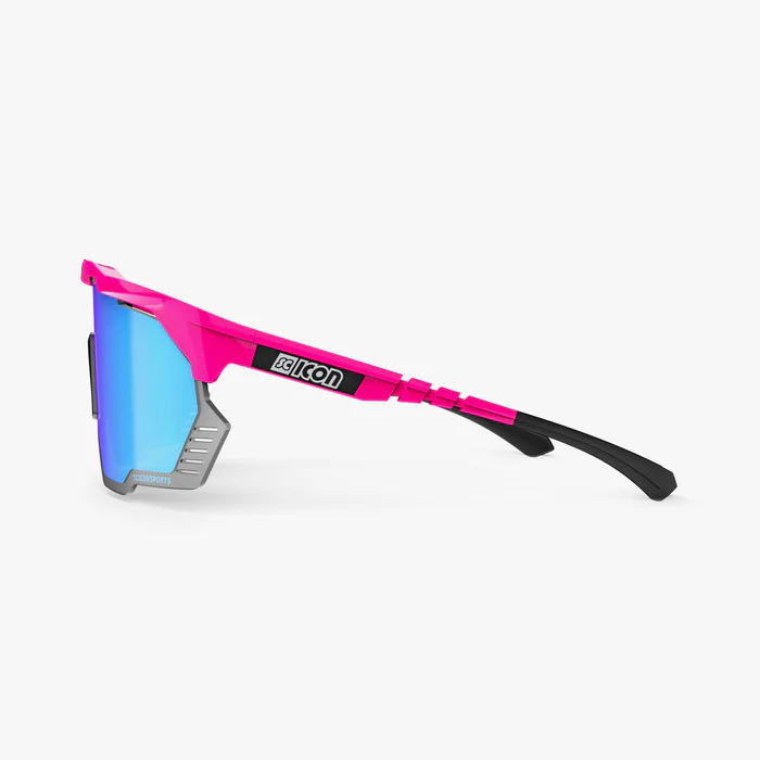 Scicon Aeroshade Kunken cykelbriller pink fluo/multimirror blå
