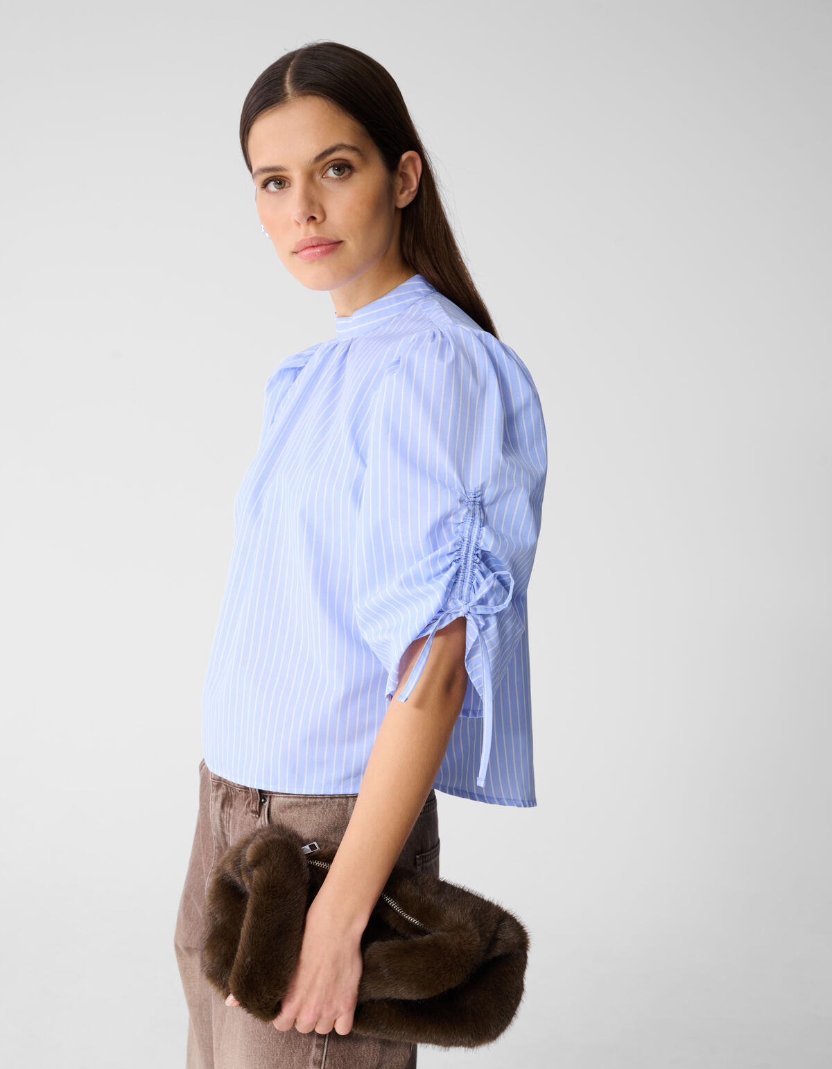 Pinstripe Blouse Blauw