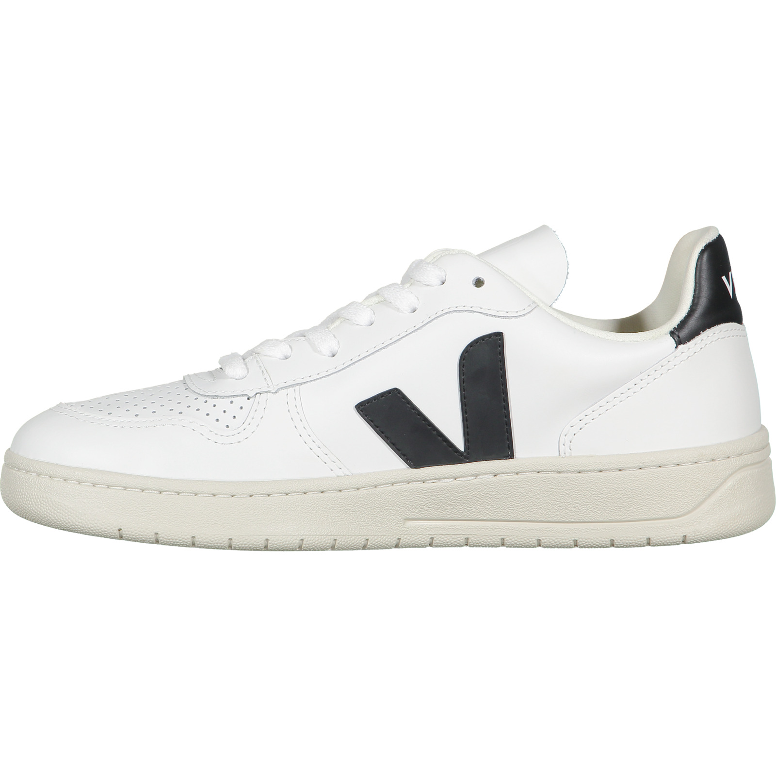 Veja Herren-Sneaker V-10 Leather White Black 43