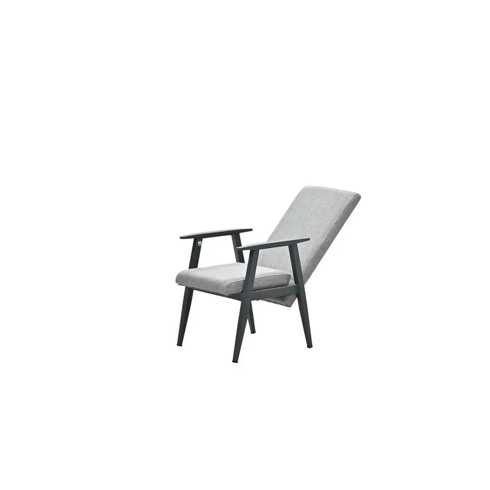 Foggia verstelbare fauteuil - carbon black - sand texfiber