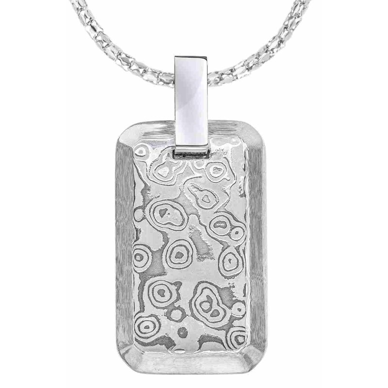 Collier couleur argent en acier inoxydable