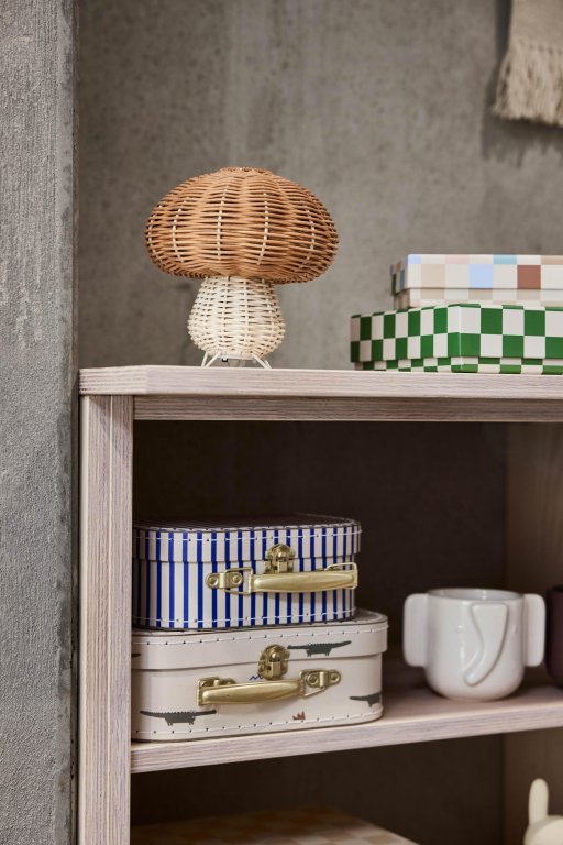 OYOY Paddenstoel Rattan nachtlamp tafellamp