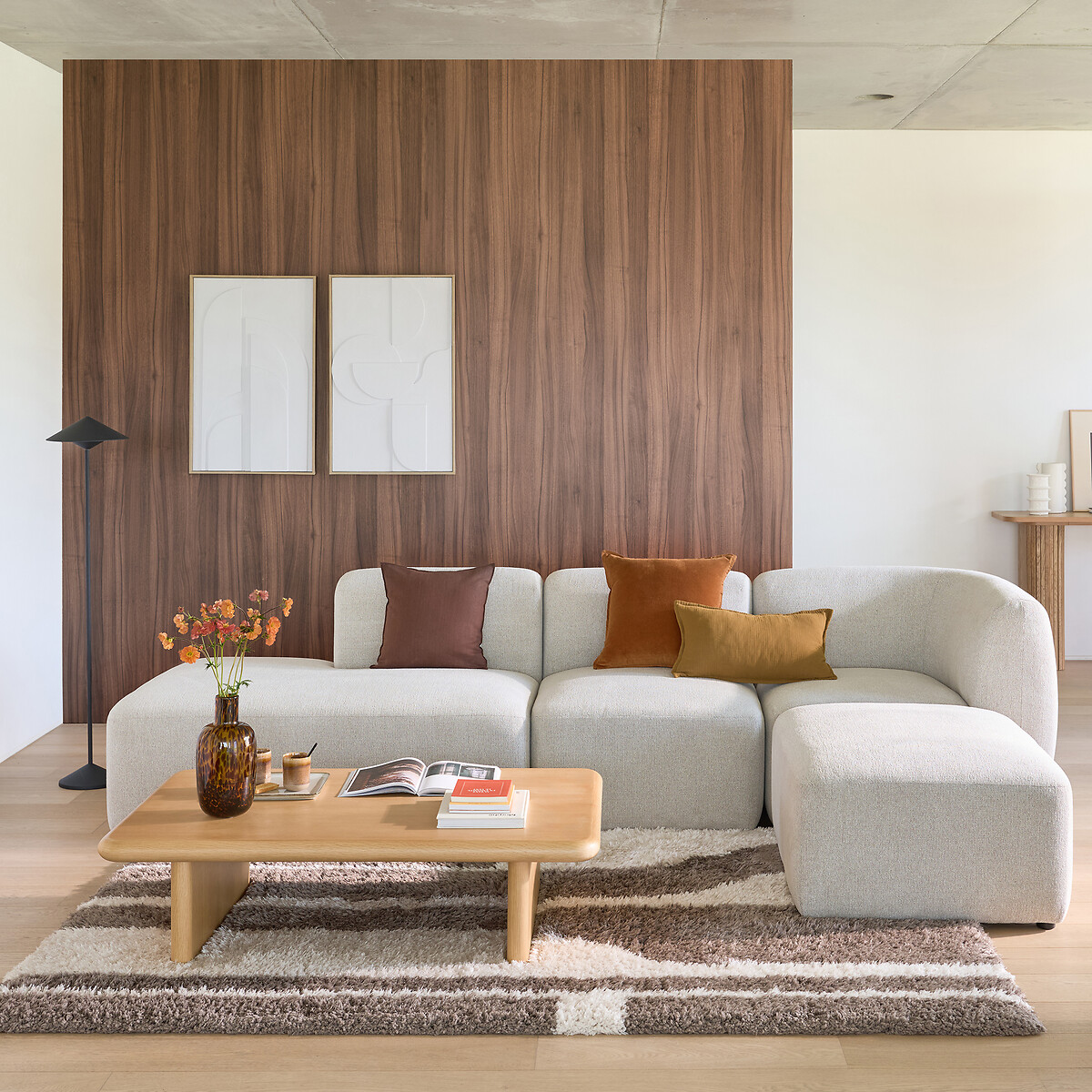LA REDOUTE INTERIEURS<br>Mesa de centro, carvalho, Curva