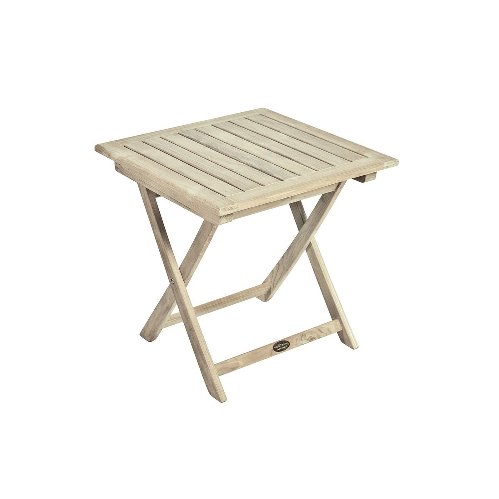Klapptisch SOLO - Teak Massivholz - 50x50 cm