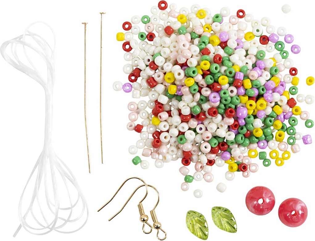 Mini Diy Kit Smykker - Elastikarmbånd Og Ørering