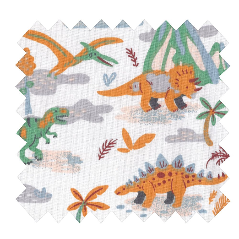 Tissu Coton Au Mètre Ex2359 Dinos Volcan