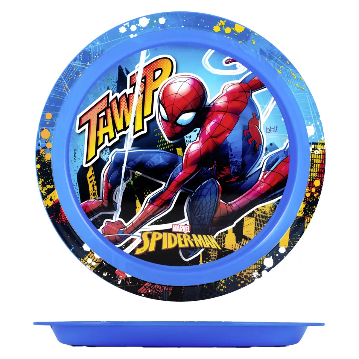 Teller Spiderman Blau