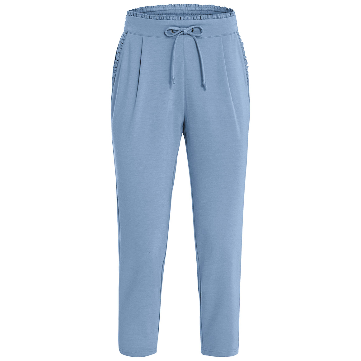 Gina Damen Jogpants mit Rüschen hellblau