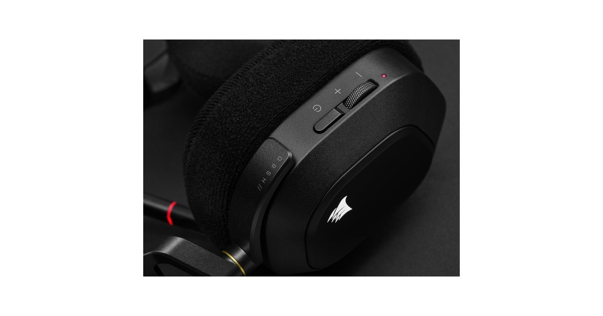CorsairHS80 RGB WIRELESS over-ear gaming headset  (Zwart, Pc, PlayStation 4, PlayStation 5)