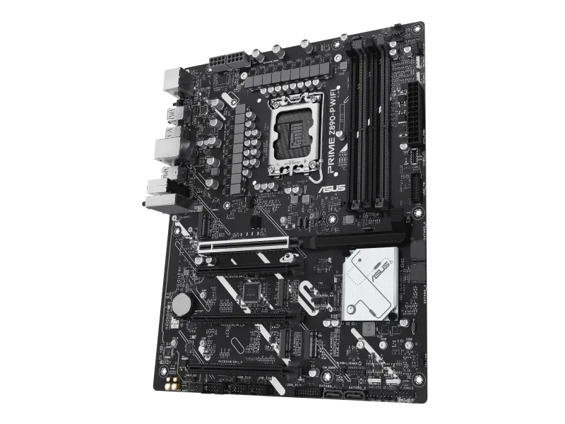 ASUS PRIME Z890-P WIFI - Bundkort - ATX - LGA1851 sokkel - Z890 Chipset - USB4, USB 3.2 Gen 2, USB 3.2 Gen 1, USB-C 3.2 Gen 1 - Wi-Fi 7, Bluetooth, 2.5 Gigabit LAN - onboard grafik (CPU påkrævet) - HD Audio (8-kanaler)