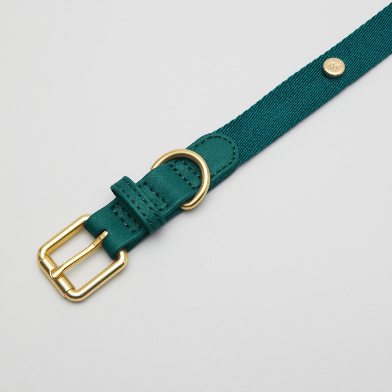 Barkalot Hundehalsband Veganes Leder grün XS