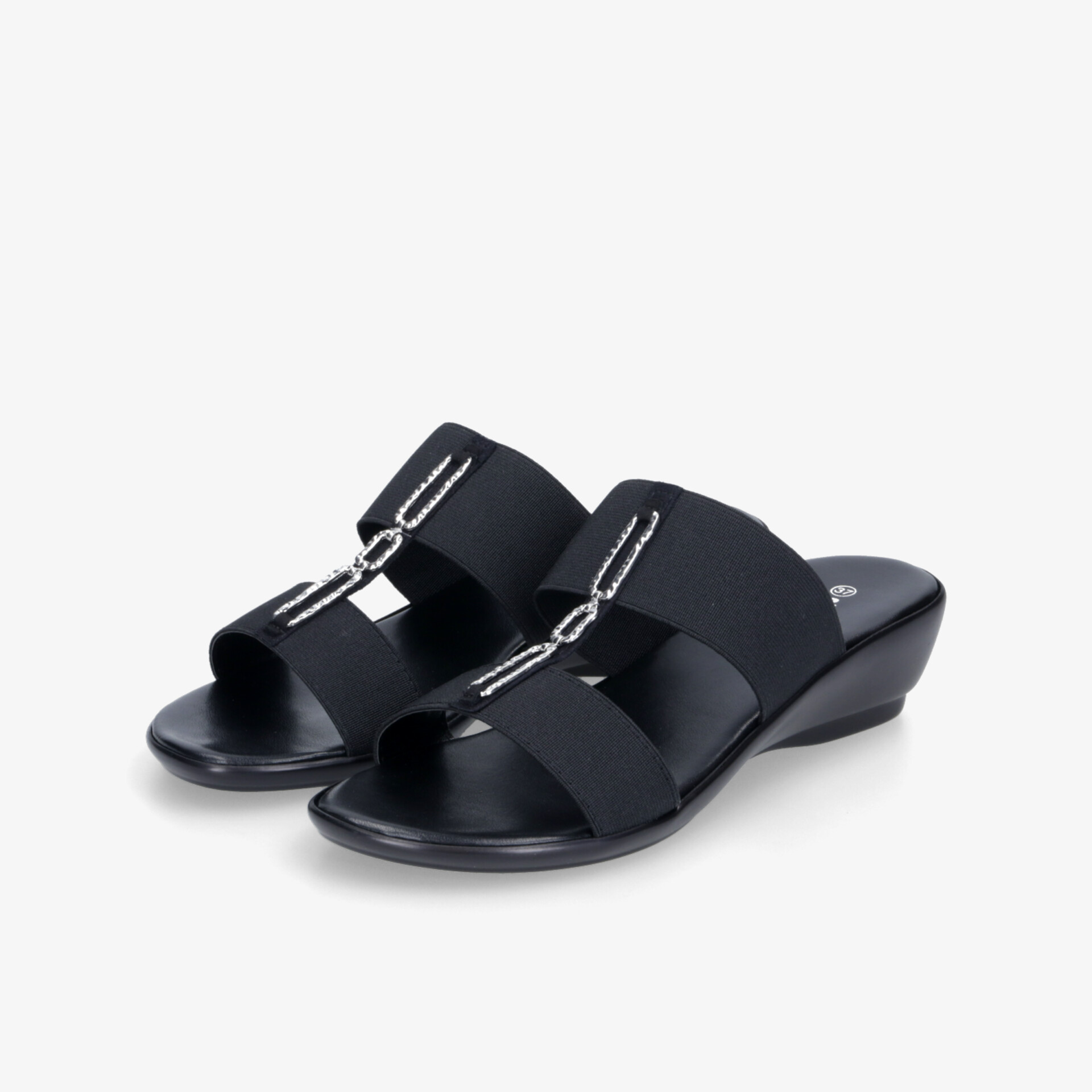 street shoes Damen Keilsandalen schwarz