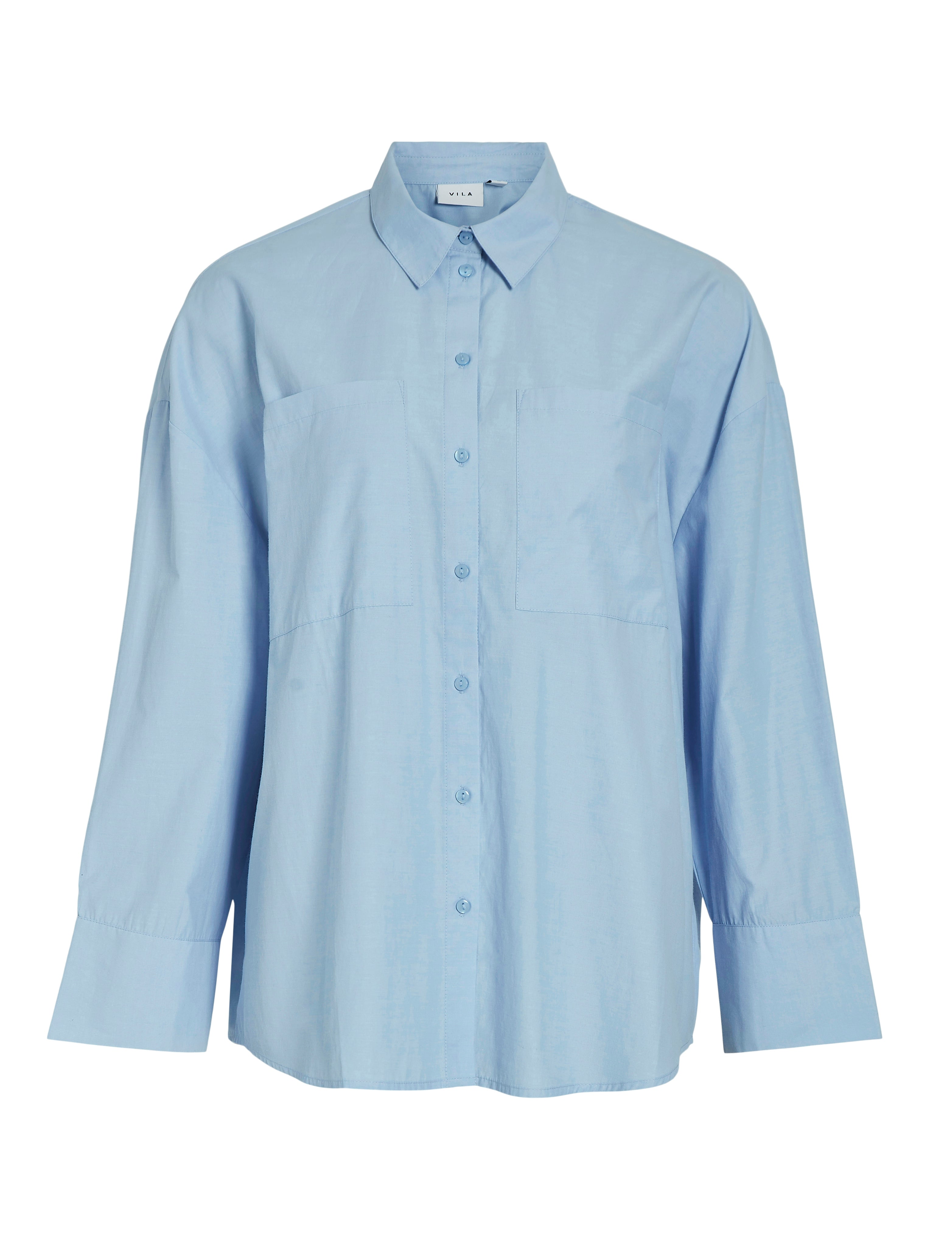 Vila  Vifine L/S Oversized skjorte - Kentucky Blue