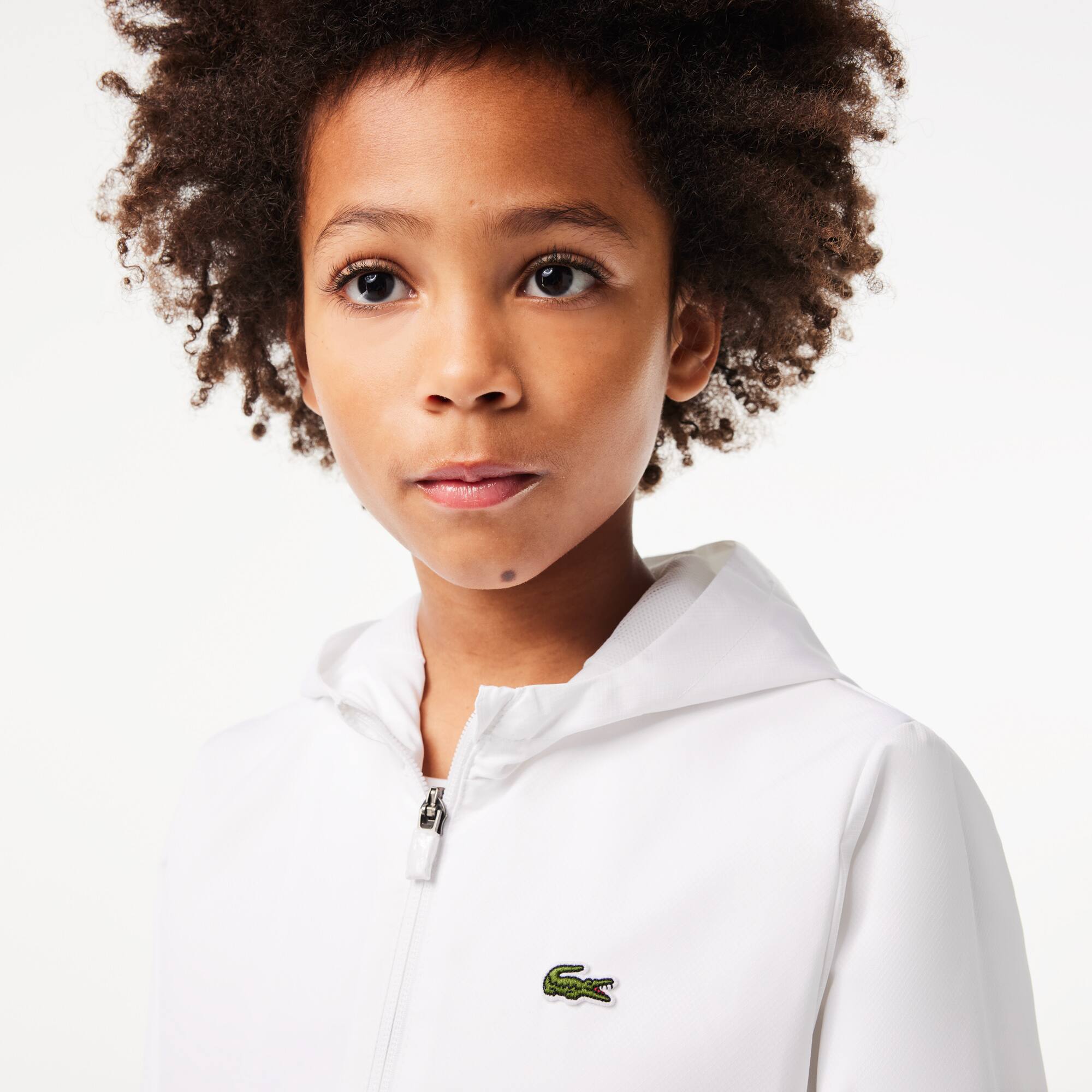 Sport-Jacke mit Kapuze und Logo-Detail Jacken & Mäntel - Weiss - Lacoste - Jungen