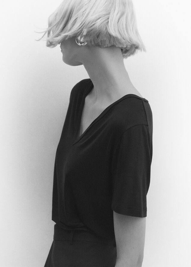 MANGO Short sleeve t-shirt Black