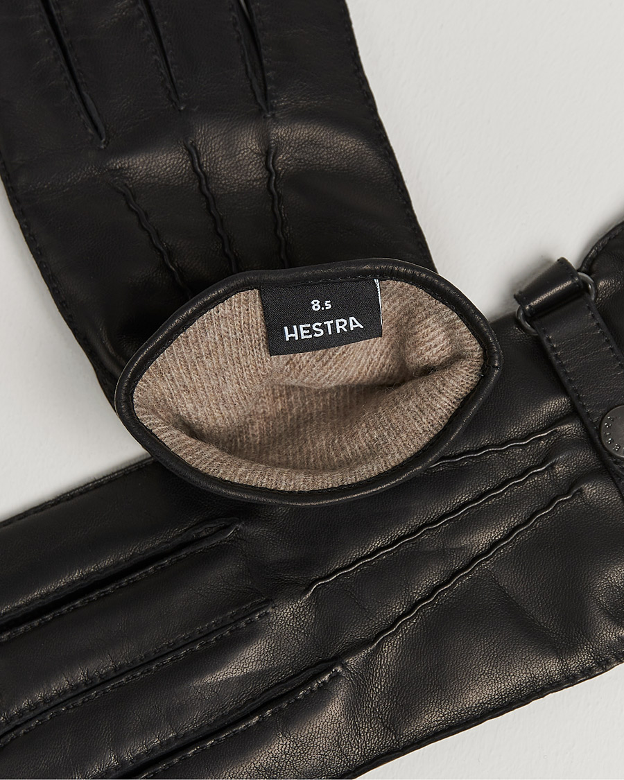 Hestra Jake Wool Lined Buckle Glove Black