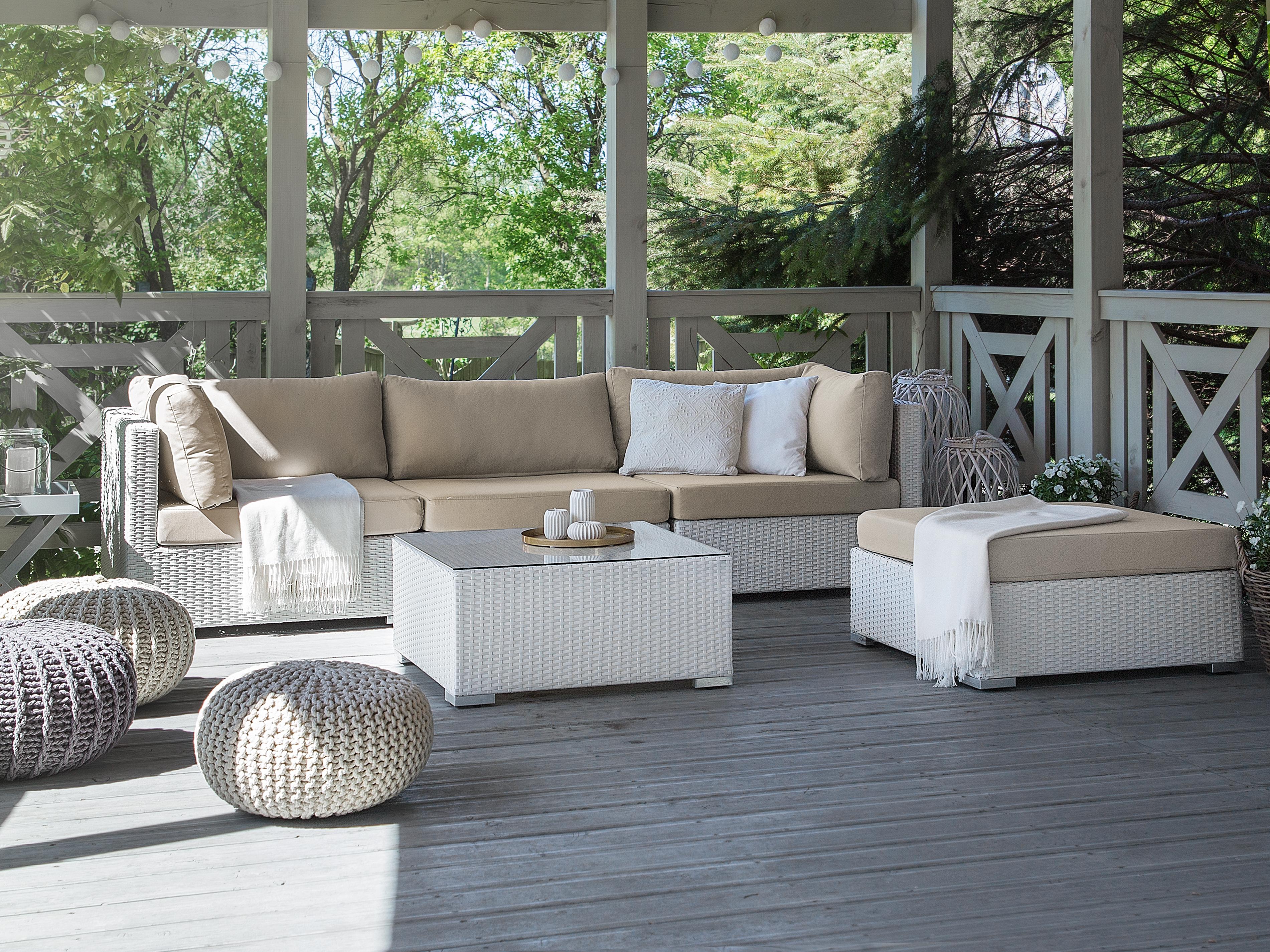 Set tuinkussenhoezen SANO Zandbeige