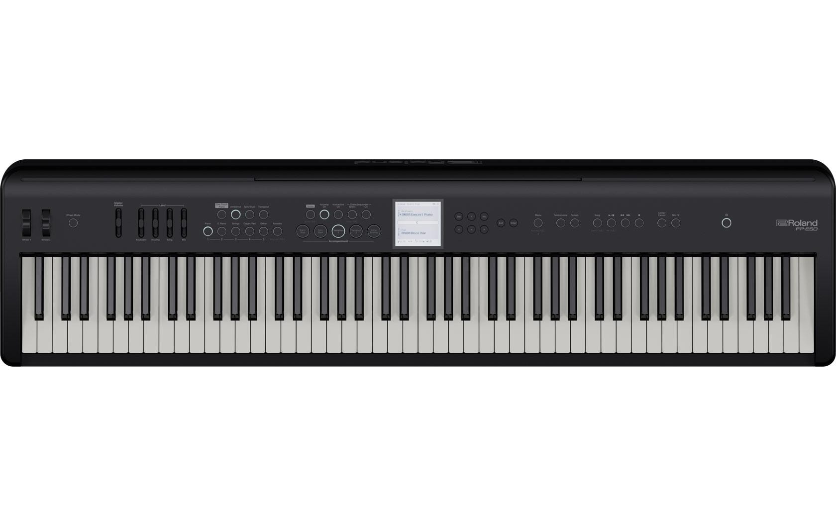 E-Piano FP-E50<br>Modernes, tragbares Piano mit leistungsstarken Entertainment-Funktionen