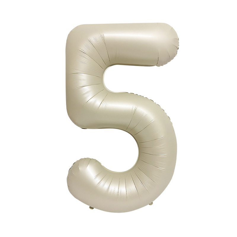 (12-tlg. Set) Zahlen Ballon Kinder Geburtstags Party Folienballon inkl. Latex Luftballons - Zahl 5 / Hase