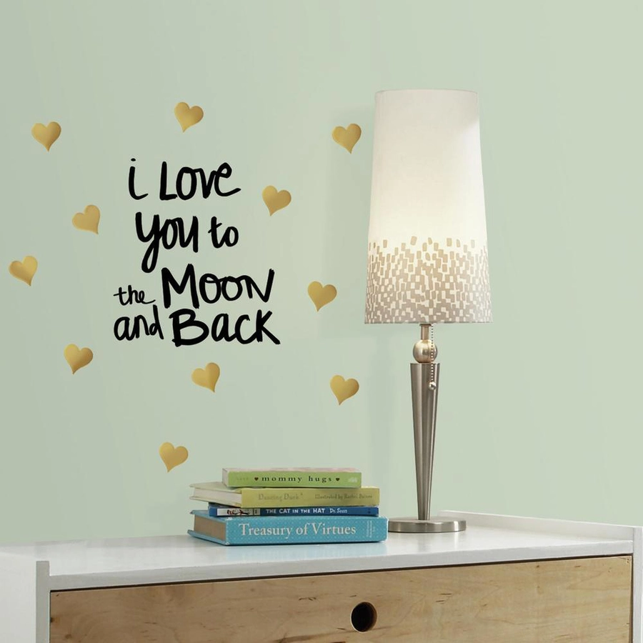 Room Mates Love you to the moon Quote Mehrfarbig
