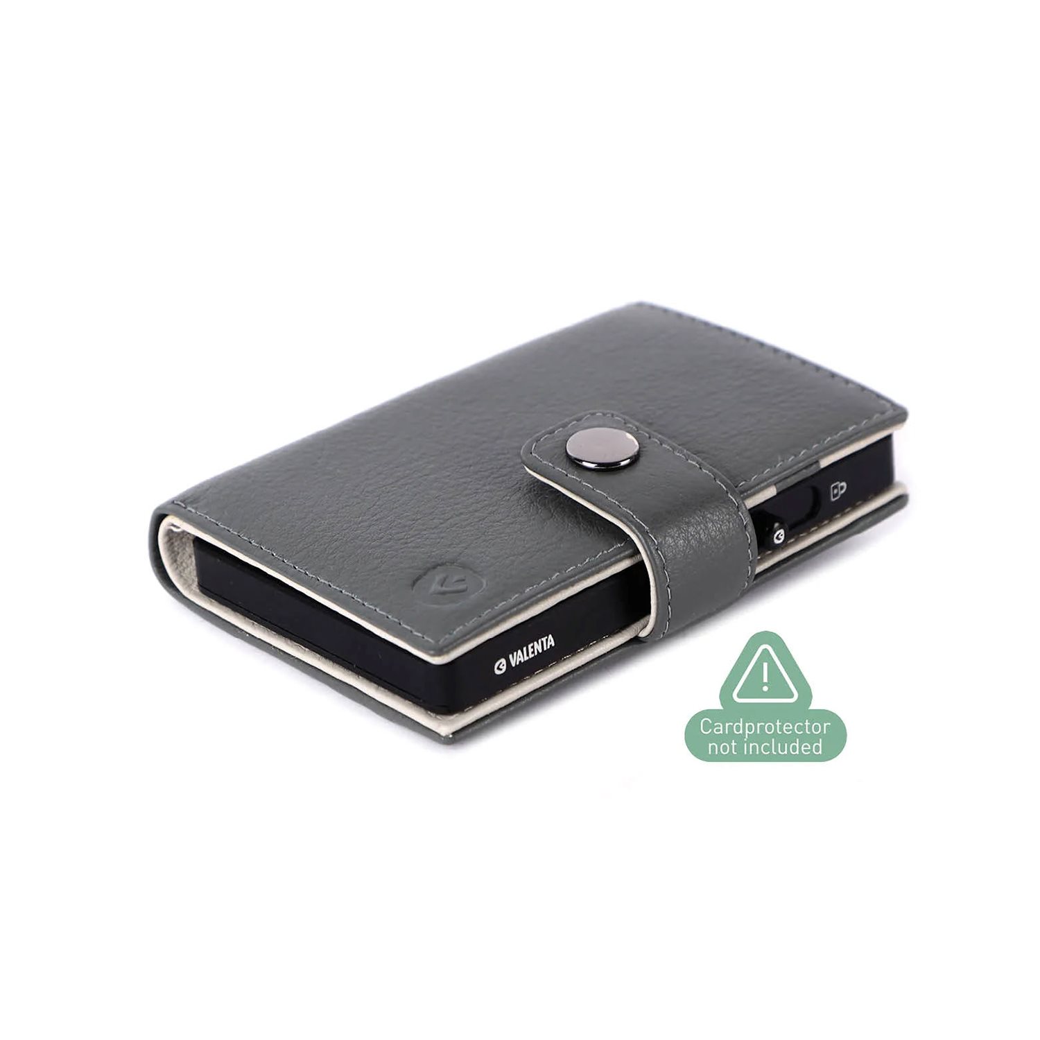 Valenta Card Wallet Leather MagSafe Luxe grey