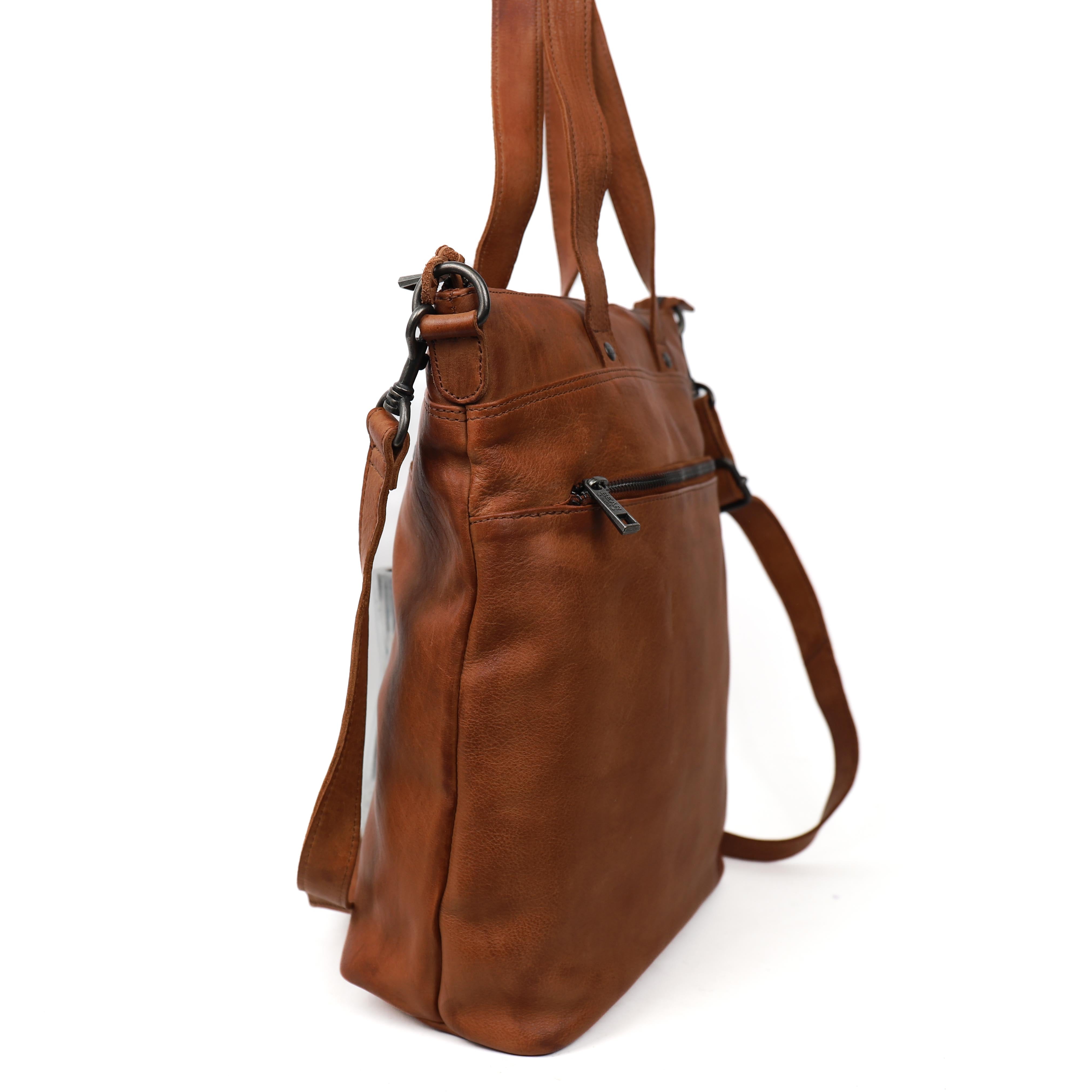 Hand-/schoudertas 'Loesie' cognac Cognac