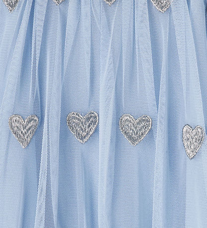 Stella McCartney Kids Tylnederdel - Lyseblå/Sølv m. Hjerter