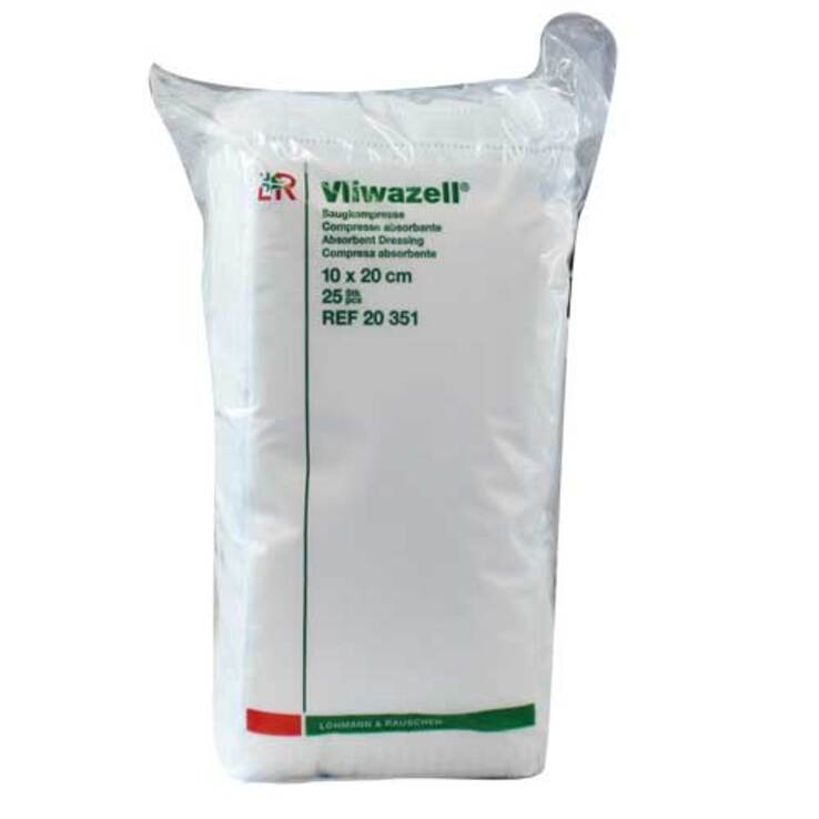 Vliwazell Kompressen 10x20cm, 25 St