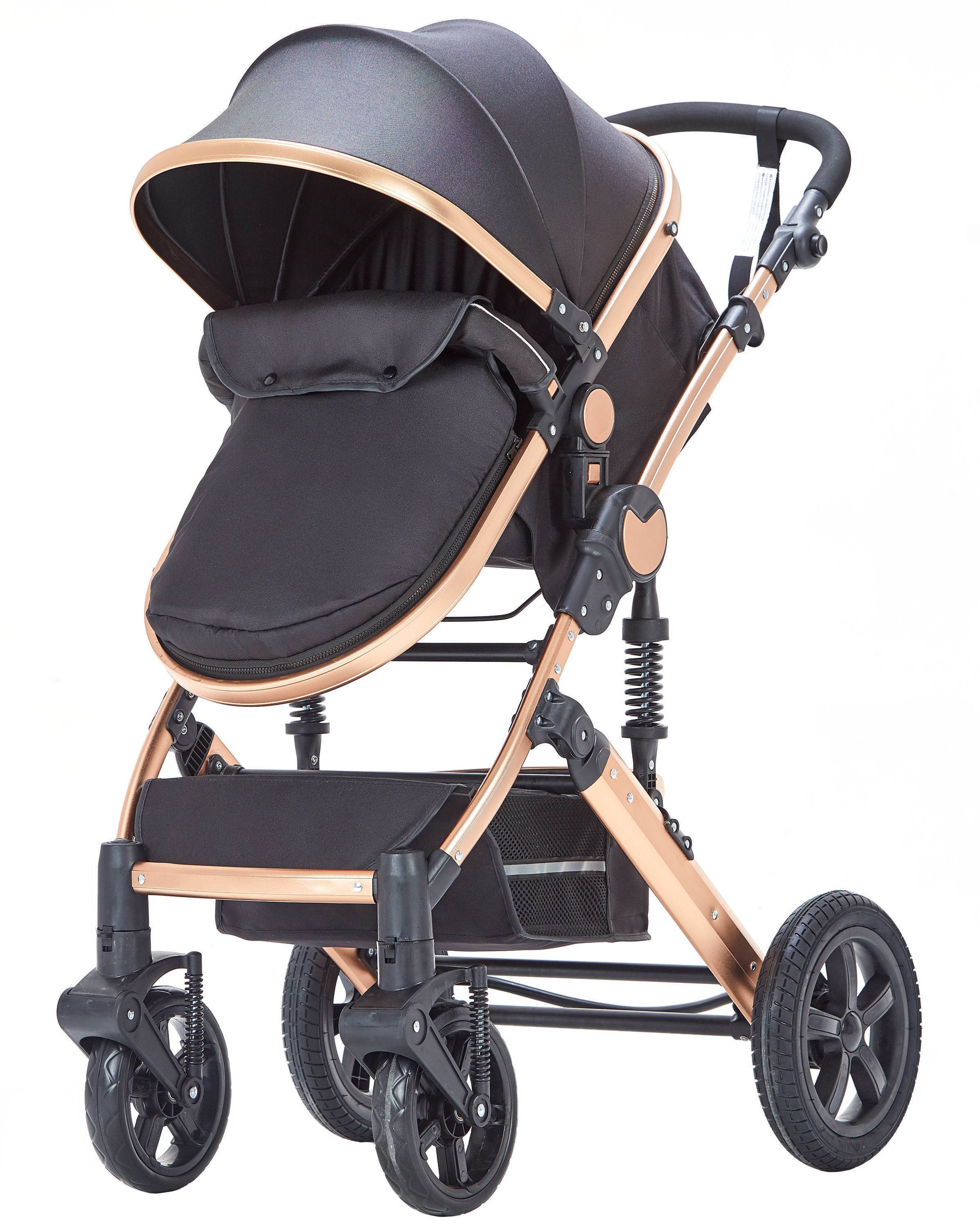 Kinderwagen COZY 2-in-1 schwarz/gold