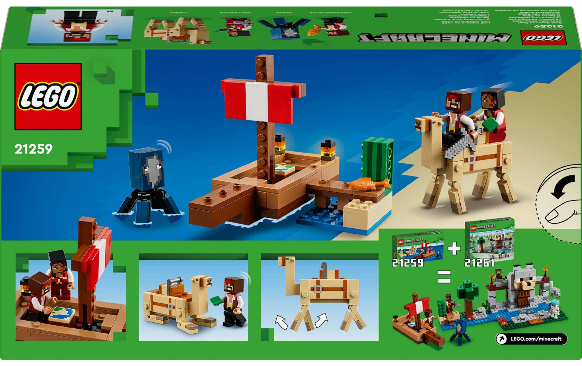 Minecraft Die Piratenschiffreise 21259Bau- und Spielset zum beliebten Videospiel