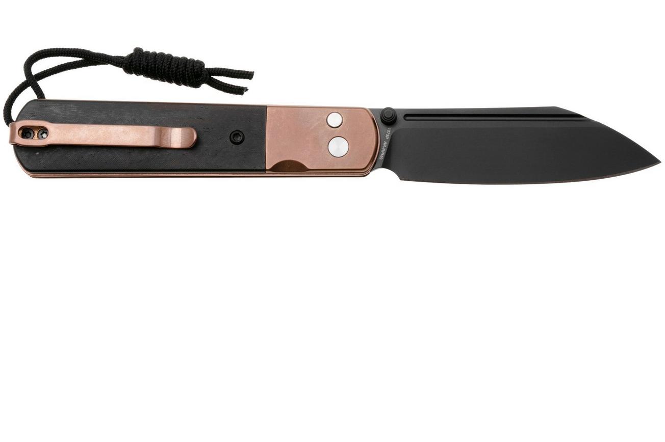 Artisan Cutlery Holm 1875P-BRG, Black PVD AR-RPM9, Black PVD Steel, Black G10 Inlay, Rose Gold PVD Hardware zakmes