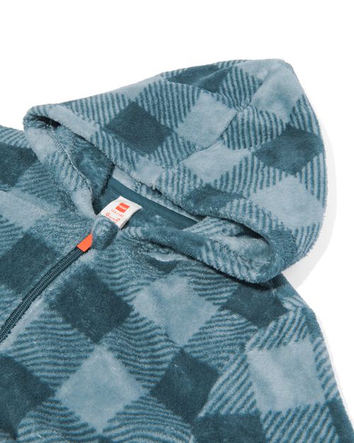 combinaison à carreaux enfant bleu