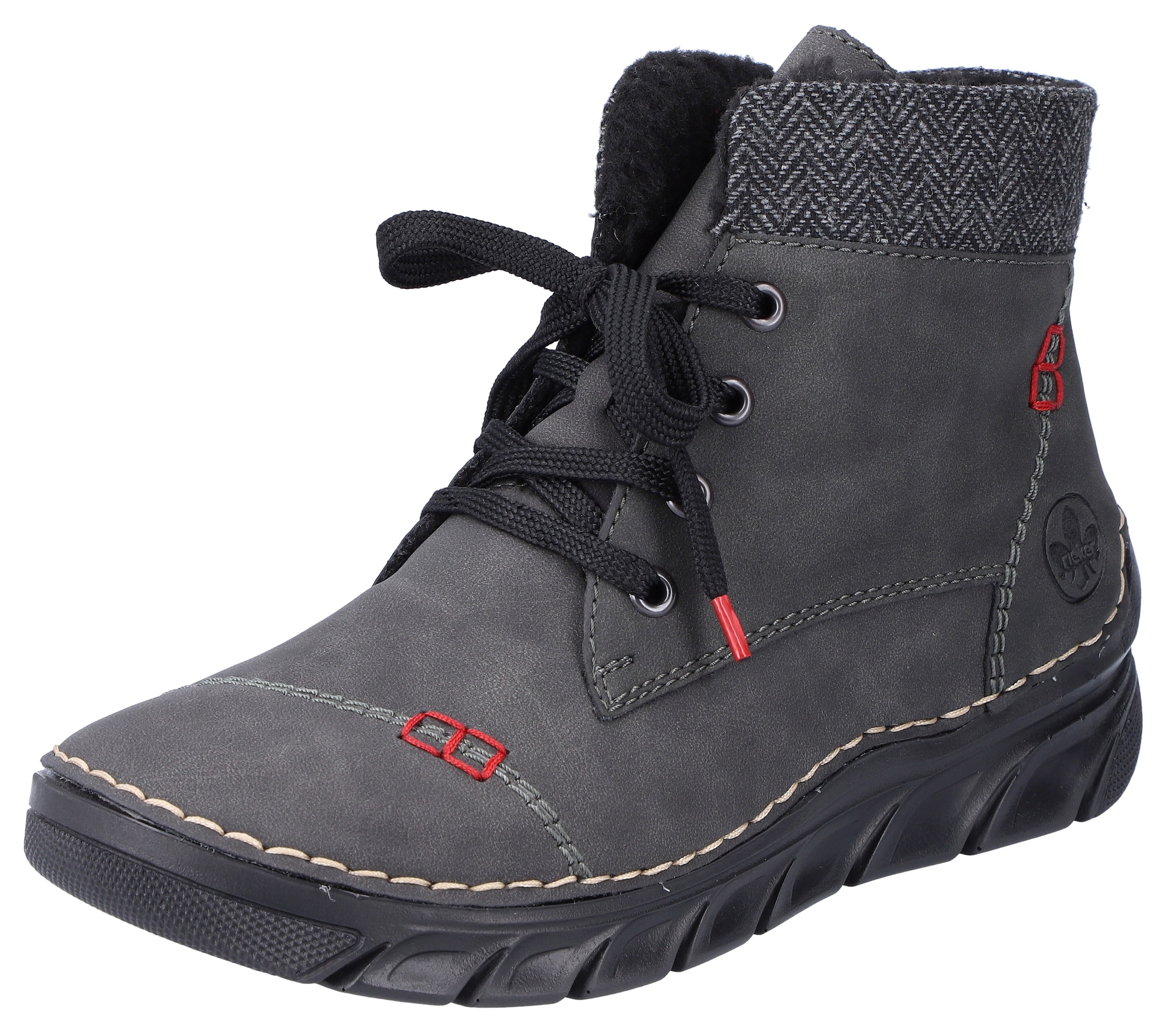 Rieker Winterboots  Schnürboots, Stiefelette, Casual-Boots mit softem Schaftrand