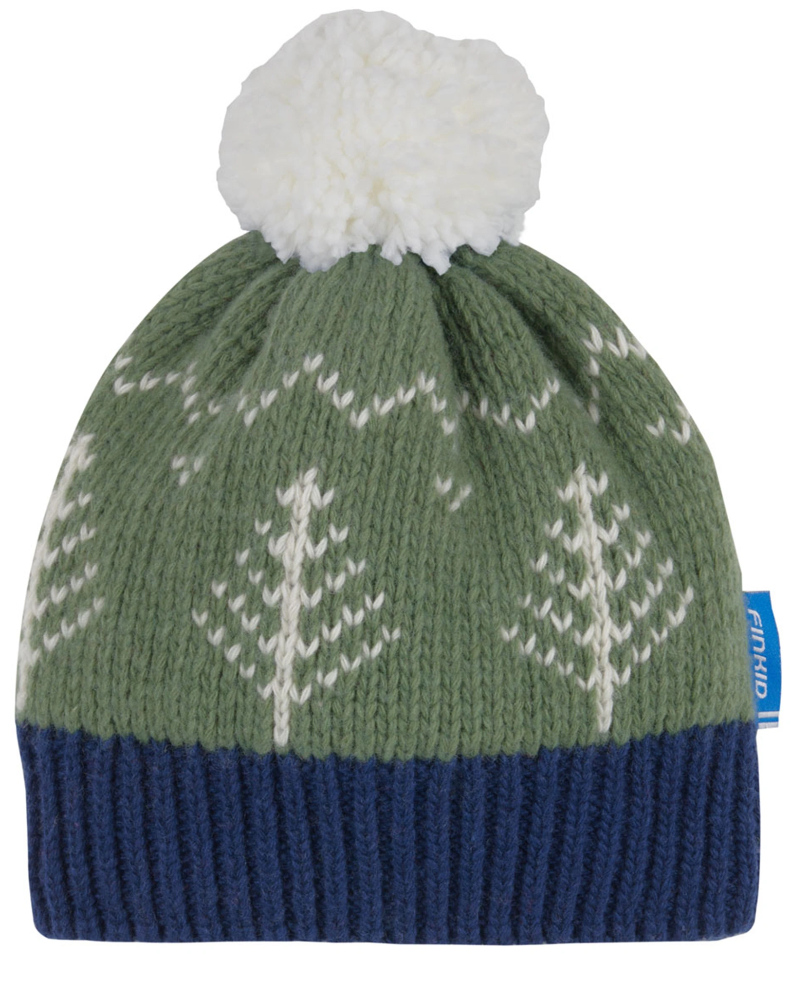 Strick-Bommel-Mütze PEIKKO in green bay/navy