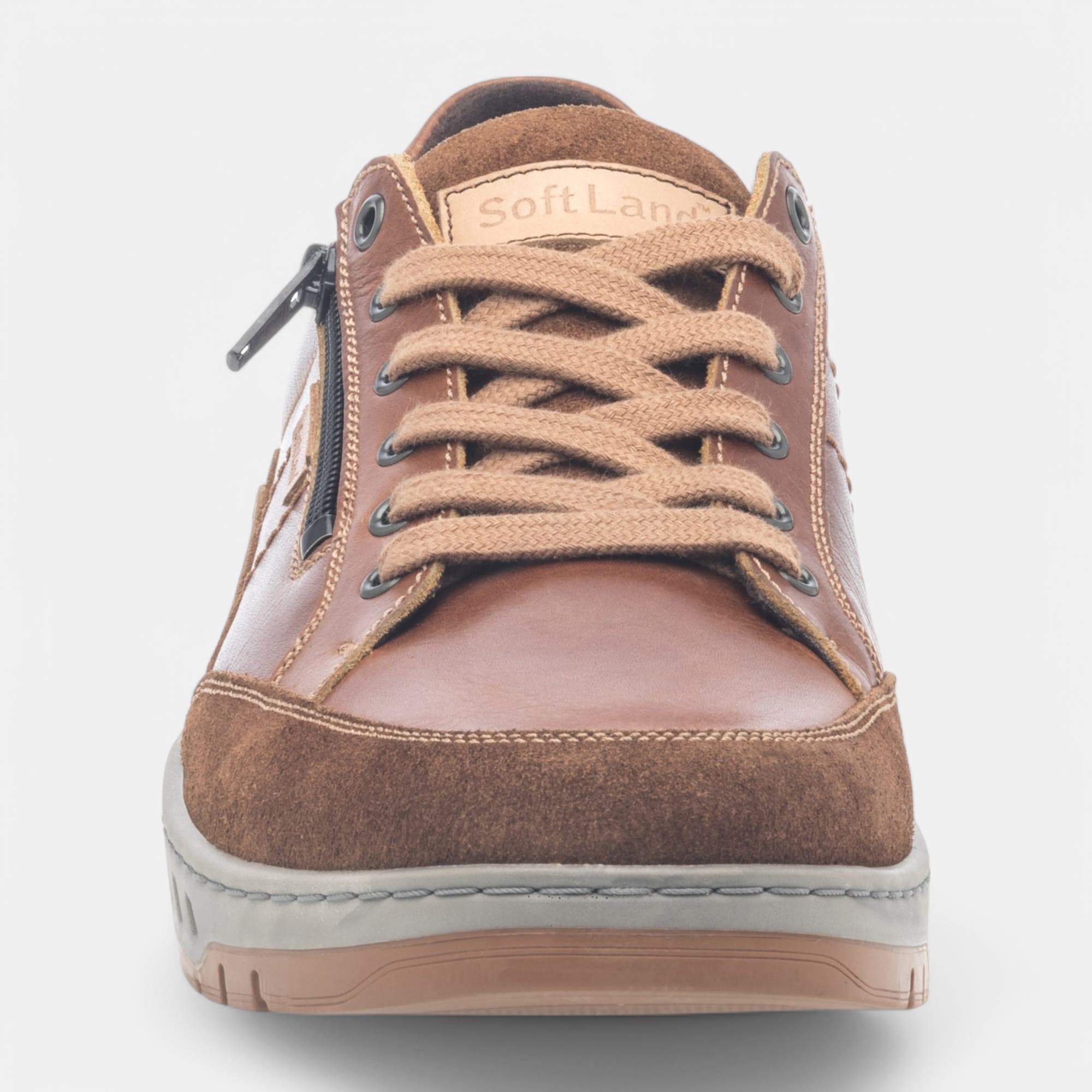 Derbies pieds sensibles Homme en cuir cognac